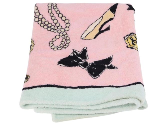 CHANEL Beach Towel Cotton Multicolor CC Auth 188084 Multiple colors - view 8