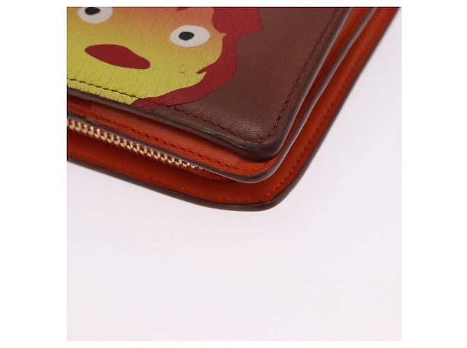 LOEWE Studio Ghibli Anagram Calcifer Portafoglio Pelle Marrone Oro Auth 193437SAM D'oro - vista 14