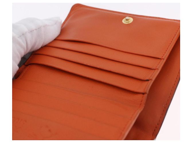 LOEWE Studio Ghibli Anagram Calcifer Portafoglio Pelle Marrone Oro Auth 193437SAM D'oro - vista 23