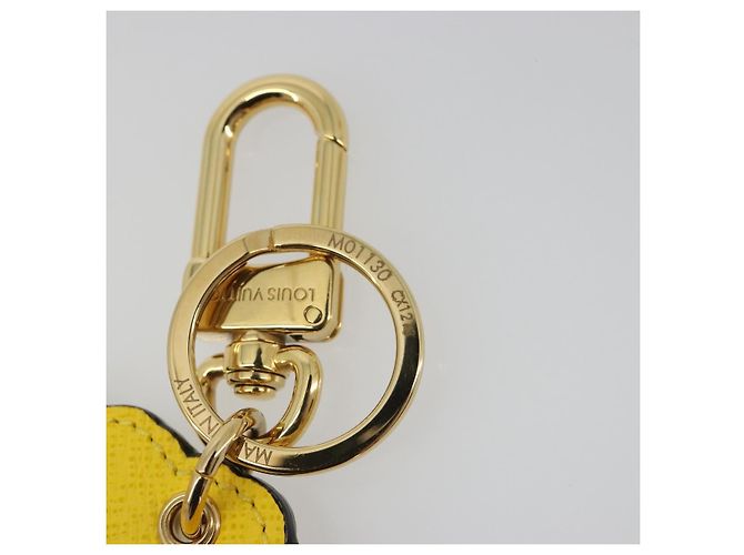 LOUIS VUITTON Porte Cles Face Leather Bag Charm LVxYK Yellow M01130 Auth 194698M Giallo - vista 11