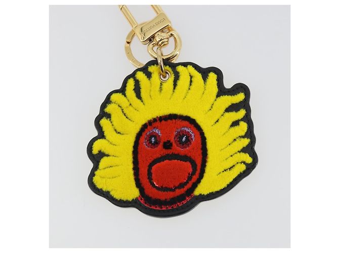 LOUIS VUITTON Porte Cles Face Leather Bag Charm LVxYK Yellow M01130 Auth 194698M Giallo - vista 5