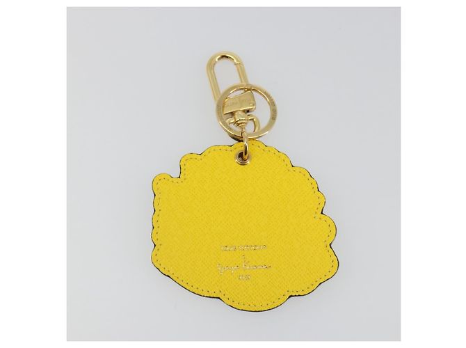 LOUIS VUITTON Porte Cles Face Leather Bag Charm LVxYK Yellow M01130 Auth 194698M Giallo - vista 6