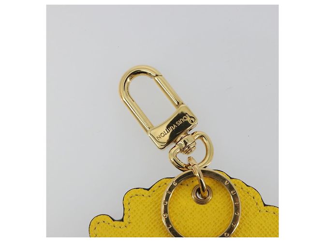 LOUIS VUITTON Porte Cles Face Leather Bag Charm LVxYK Yellow M01130 Auth 194698M Giallo - vista 7
