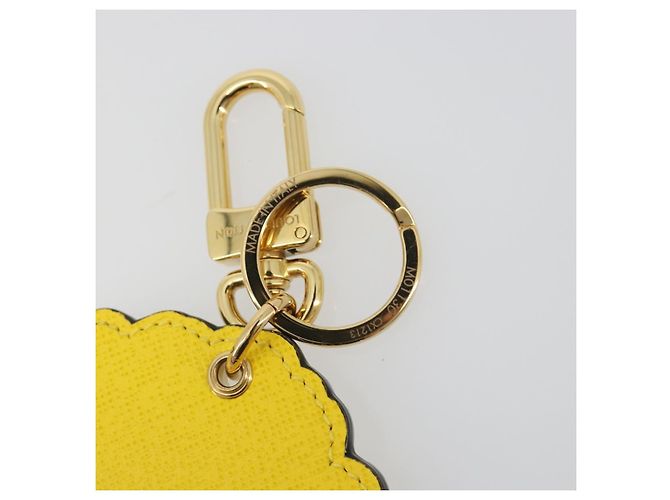 LOUIS VUITTON Porte Cles Face Leather Bag Charm LVxYK Yellow M01130 Auth 194698M Giallo - vista 8