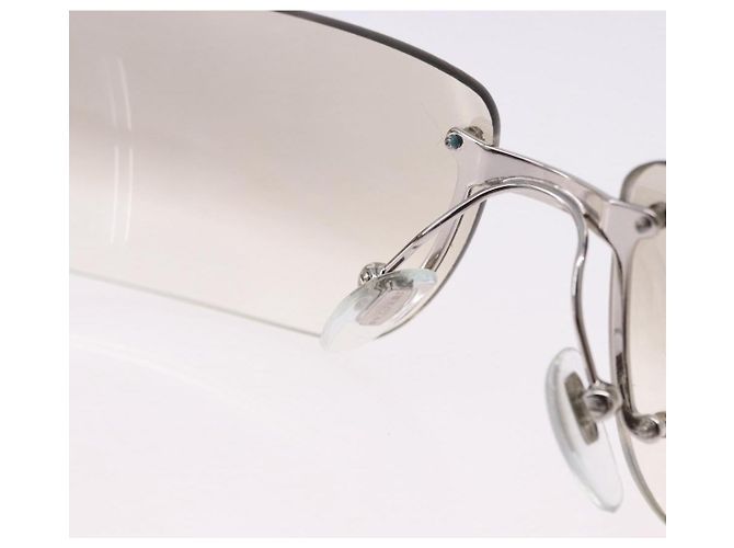 Bulgari Gafas de sol al aire BVLGARI Metal Clear Silver Auth BA14525 Plata - vista 10