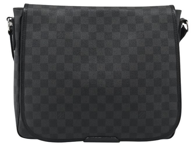 LOUIS VUITTON Damier Grafitte Daniel MM Shoulder Bag N58029 LV Auth BA14689 Damier ebene - vista 13