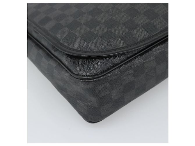 LOUIS VUITTON Damier Grafitte Daniel MM Shoulder Bag N58029 LV Auth BA14689 Damier ebene - vista 14