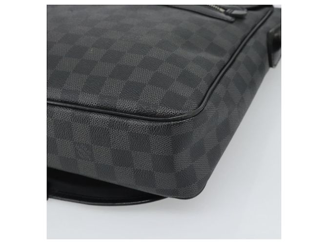LOUIS VUITTON Damier Grafitte Daniel MM Shoulder Bag N58029 LV Auth BA14689 Damier ebene - vista 15