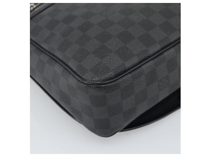 LOUIS VUITTON Damier Grafitte Daniel MM Shoulder Bag N58029 LV Auth BA14689 Damier ebene - vista 16