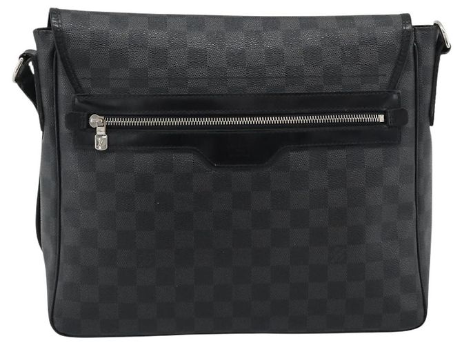 LOUIS VUITTON Damier Grafitte Daniel MM Shoulder Bag N58029 LV Auth BA14689 Damier ebene - vista 2