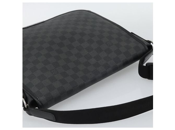 LOUIS VUITTON Damier Grafitte Daniel MM Shoulder Bag N58029 LV Auth BA14689 Damier ebene - vista 6