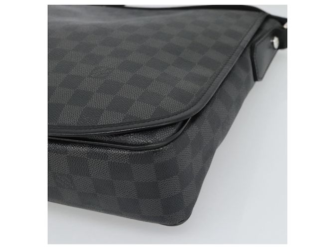LOUIS VUITTON Damier Grafitte Daniel MM Shoulder Bag N58029 LV Auth BA14689 Damier ebene - vista 9