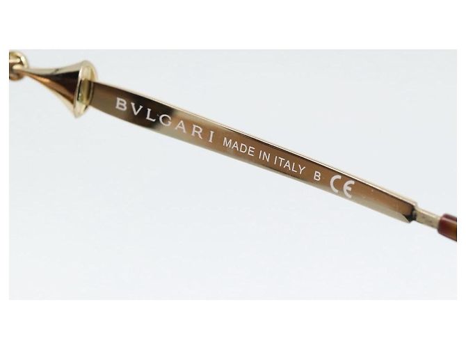 Bulgari Gafas de sol BVLGARI Metal Brown Gold Auth SW2607V Castaño Dorado - vista 10