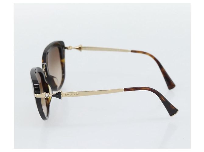 Bulgari Gafas de sol BVLGARI Metal Brown Gold Auth SW2607V Castaño Dorado - vista 5