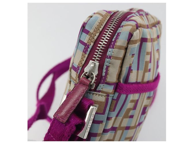Borsa a tracolla FENDI Zucca Canvas Purple Silver Auth BA14184 Argento Porpora - vista 10