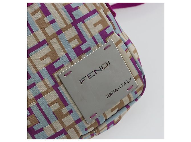 Borsa a tracolla FENDI Zucca Canvas Purple Silver Auth BA14184 Argento Porpora - vista 18