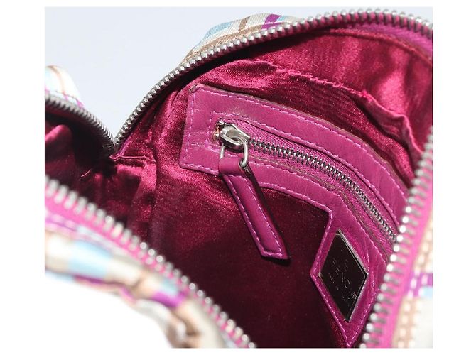 Borsa a tracolla FENDI Zucca Canvas Purple Silver Auth BA14184 Argento Porpora - vista 22