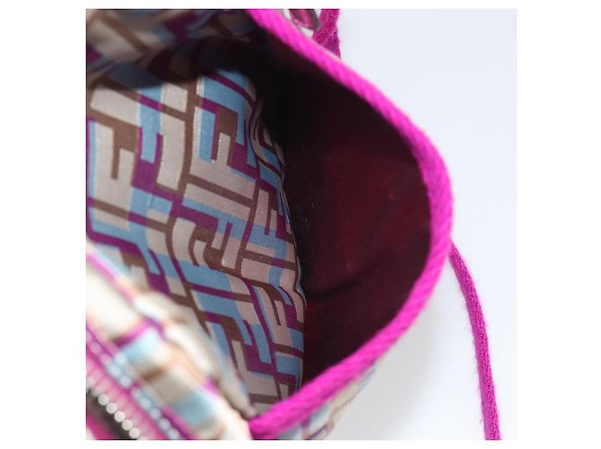 Borsa a tracolla FENDI Zucca Canvas Purple Silver Auth BA14184 Argento Porpora - vista 24