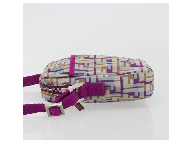 Borsa a tracolla FENDI Zucca Canvas Purple Silver Auth BA14184 Argento Porpora - vista 4