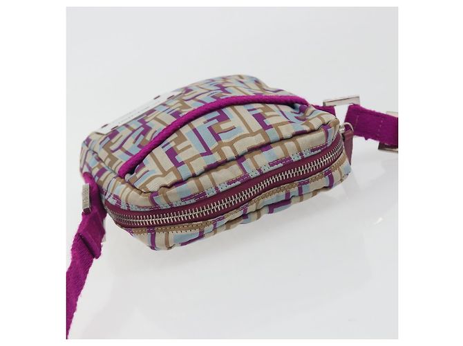 Borsa a tracolla FENDI Zucca Canvas Purple Silver Auth BA14184 Argento Porpora - vista 6