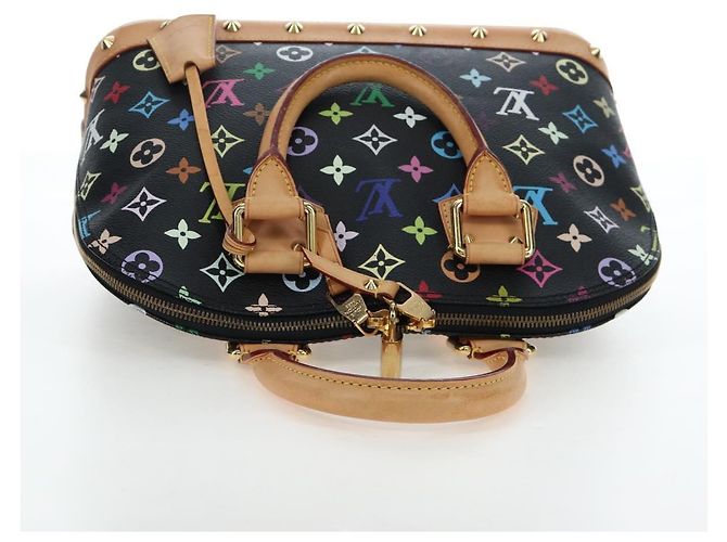 Borsa a mano LOUIS VUITTON Monogram Multicolor Alma Nera M92646 LV Auth 192464V Nero - vista 6