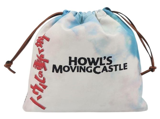 LOEWE Studio Ghibli Howl's Moving Castle Pouch Nylon Blue Auth 167480M - vista 2