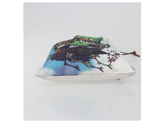 LOEWE Studio Ghibli Howl's Moving Castle Pouch Nylon Blue Auth 167480M - vista 5