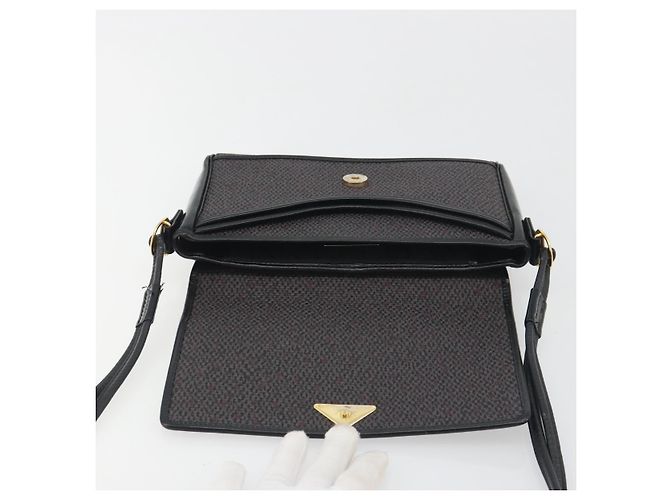 Borsa a tracolla SAINT LAURENT PVC Canvas Black Gold Auth bs36624 Nero D'oro - vista 18