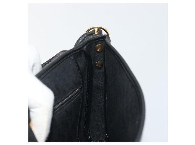Borsa a tracolla SAINT LAURENT PVC Canvas Black Gold Auth bs36624 Nero D'oro - vista 20