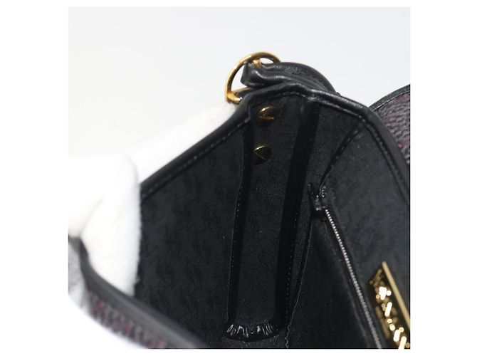 Borsa a tracolla SAINT LAURENT PVC Canvas Black Gold Auth bs36624 Nero D'oro - vista 21