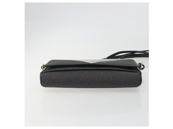 Borsa a tracolla SAINT LAURENT PVC Canvas Black Gold Auth bs36624 Nero D'oro - vista 5