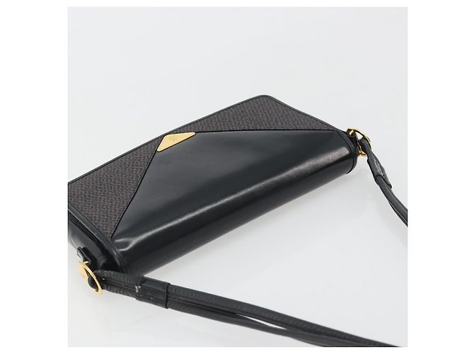 Borsa a tracolla SAINT LAURENT PVC Canvas Black Gold Auth bs36624 Nero D'oro - vista 6