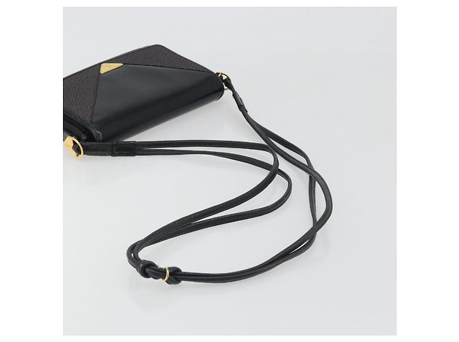Borsa a tracolla SAINT LAURENT PVC Canvas Black Gold Auth bs36624 Nero D'oro - vista 7