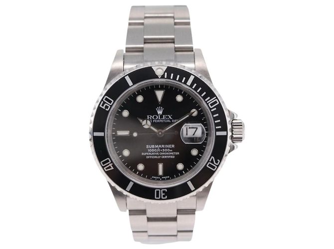 ROLEX Submariner Date Uhren Stainless Steel Silver 116520 Auth 191967SM Silber - Ansicht 13