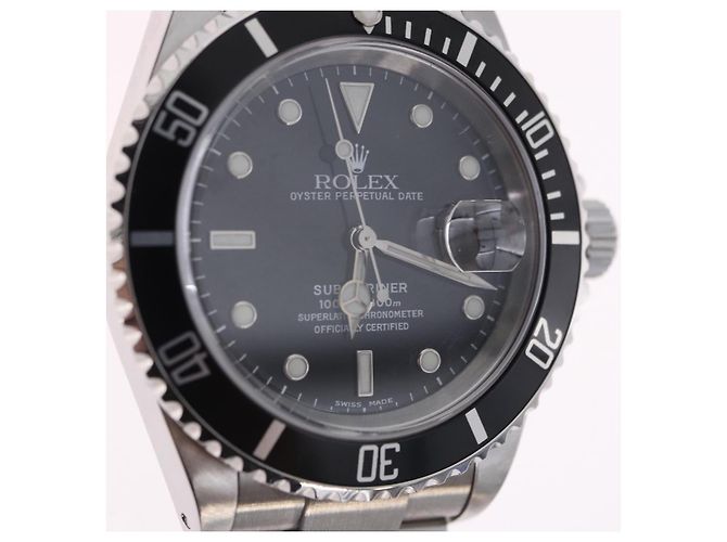 ROLEX Submariner Date Uhren Stainless Steel Silver 116520 Auth 191967SM Silber - Ansicht 14