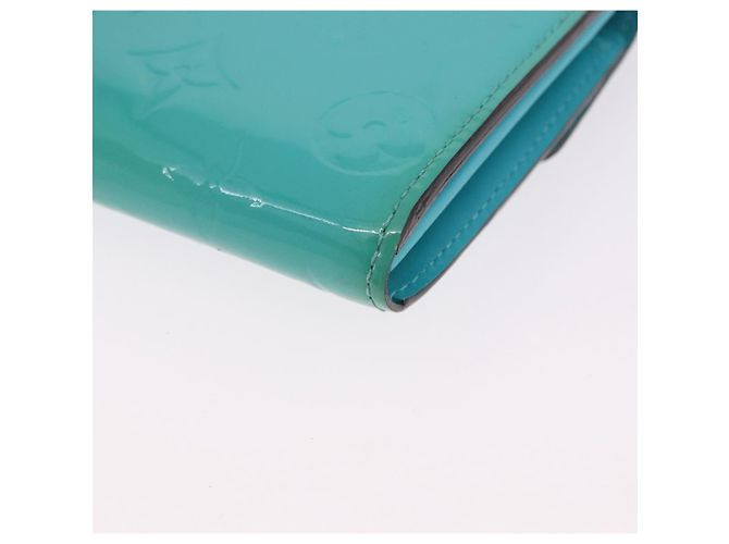 LOUIS VUITTON Monogram Vernis Portefeuille Sarah Wallet Blue M93219 Auth hk3947 - vista 16
