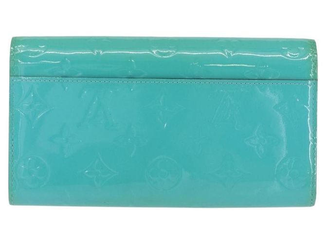 LOUIS VUITTON Monogram Vernis Portefeuille Sarah Wallet Blue M93219 Auth hk3947 - vista 2