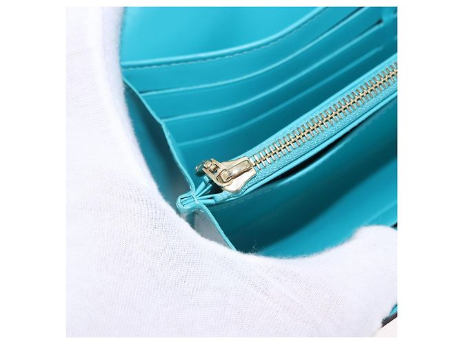 LOUIS VUITTON Monogram Vernis Portefeuille Sarah Wallet Blue M93219 Auth hk3947 - vista 22