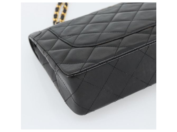 Borsa a catena CHANEL Matelassé in pelle d'agnello Paris Limited Nero Oro CC Auth 194926SAM D'oro - vista 17