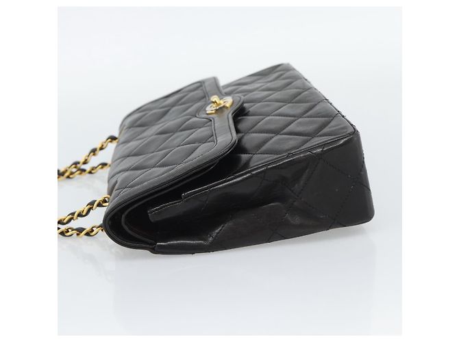 Borsa a catena CHANEL Matelassé in pelle d'agnello Paris Limited Nero Oro CC Auth 194926SAM D'oro - vista 3