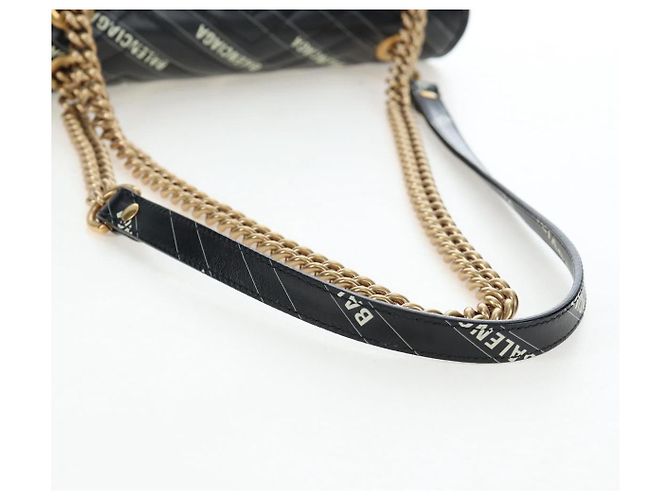 Borsa GUCCI GG Marmont The Hacker Project Balenciaga Collaboration Auth 192458SAM Nero D'oro - vista 7