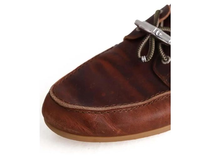 Mocassini Longchamp in pelle marrone taglia 38 - vista 4