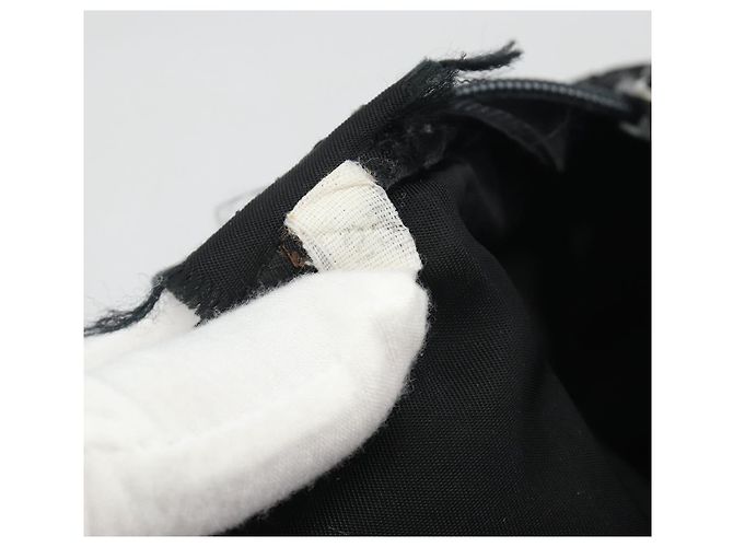 PRADA Nylon Pochette Schwarz Silber Auth 192554 - Ansicht 12