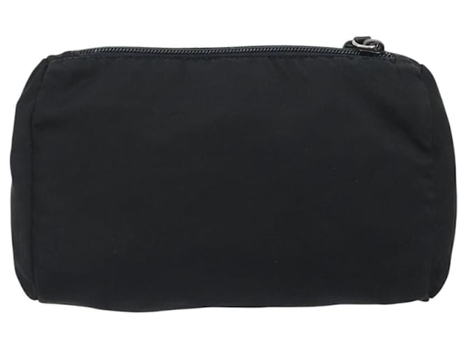 PRADA Nylon Pochette Schwarz Silber Auth 192554 - Ansicht 2