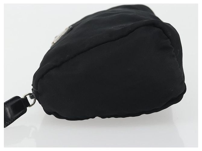 PRADA Nylon Pochette Schwarz Silber Auth 192554 - Ansicht 4
