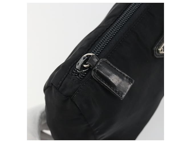 PRADA Nylon Pochette Schwarz Silber Auth 192554 - Ansicht 8