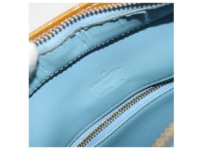 LOUIS VUITTON Monogram Vernis Houston Hand Bag Baby Blue M91005 LV Auth hk3937 Blu chiaro - vista 10