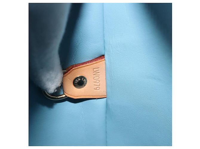 LOUIS VUITTON Monogram Vernis Houston Hand Bag Baby Blue M91005 LV Auth hk3937 Blu chiaro - vista 12