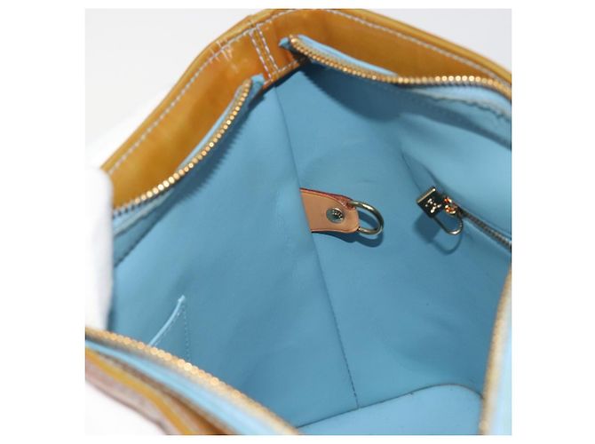 LOUIS VUITTON Monogram Vernis Houston Hand Bag Baby Blue M91005 LV Auth hk3937 Blu chiaro - vista 21