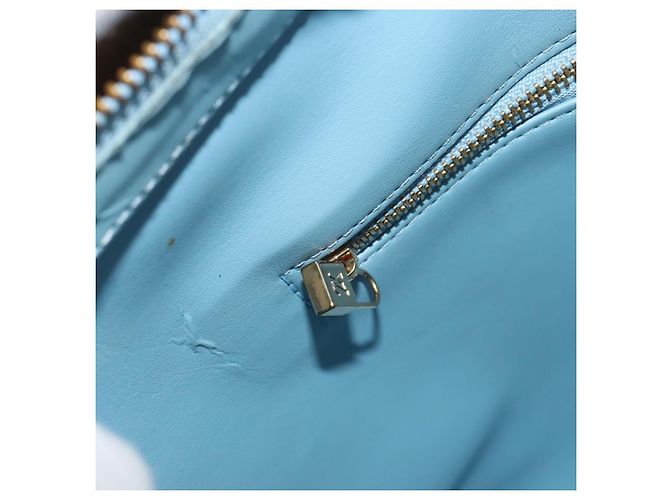 LOUIS VUITTON Monogram Vernis Houston Hand Bag Baby Blue M91005 LV Auth hk3937 Blu chiaro - vista 22